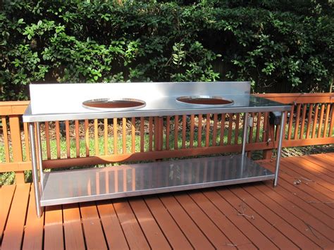 stainless steel outdoor grilling table